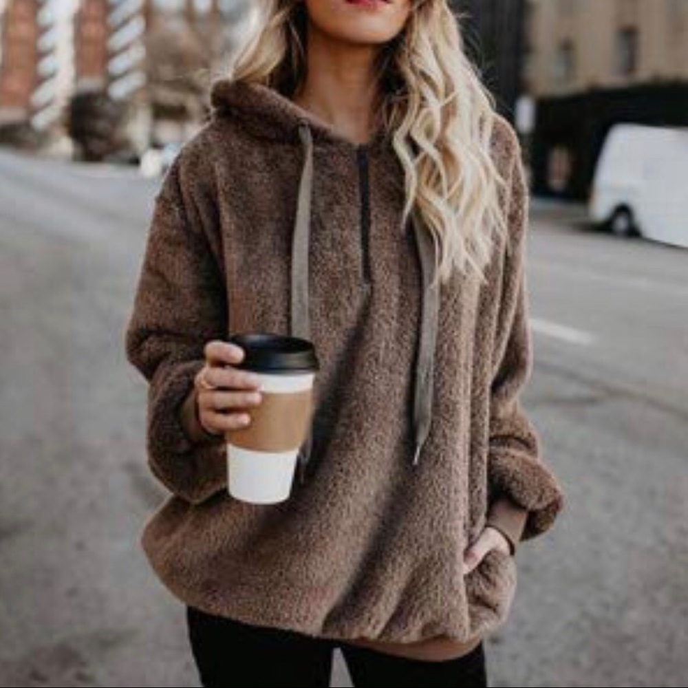 ✦NWT Fuzzy Fleece Pullover Hoodie✦
